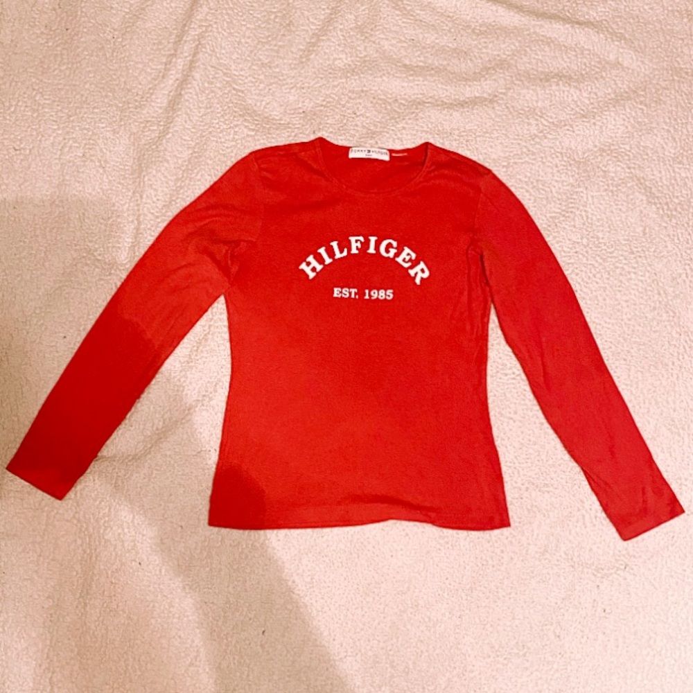 Vintage Tommy Hilfiger red long sleeve top